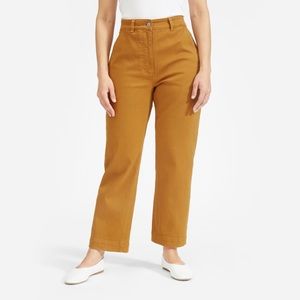 Everlane straight-leg crop, golden brown